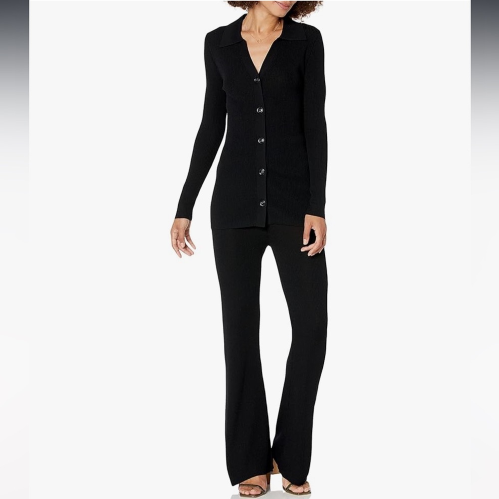The Drop Women's Ellison Rib Flare Leg Sweater Pant